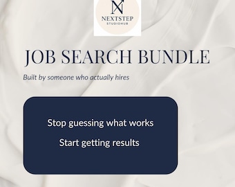 Resume Template Interview Prep Bundle, Job Search Toolkit (Digital Download)