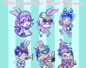 TWST | 2.5" White Rabbit Fest Acrylic Charms