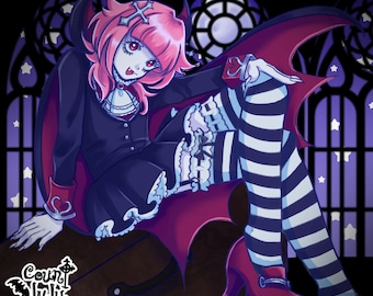 Count lulu Mascot A4 Print