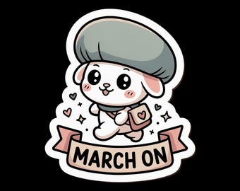 Kawaii Bunny Sticker | Cute Bunny Vinyl Sticker | Motivational Waterproof Laptop Decal | Pastel Bunny Gift