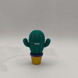 Cute Kawaii Cactus Figures 3D Printed Hand Painted Collection Mini Desk Decor