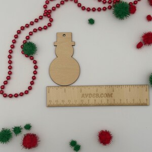 Unfinished Wood Snowman Ornaments, Christmas Craft, DIY Decor, Ornament Blanks