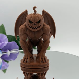 Pumpkin Gargoyle 3D Printed Halloween Statue