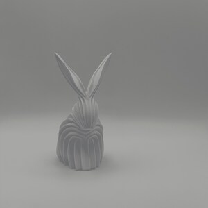 Modern Rabbit Art 3D Printed Sculpture