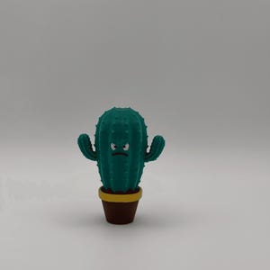Cute Kawaii Cactus Figures 3D Printed Hand Painted Collection Mini Desk Decor
