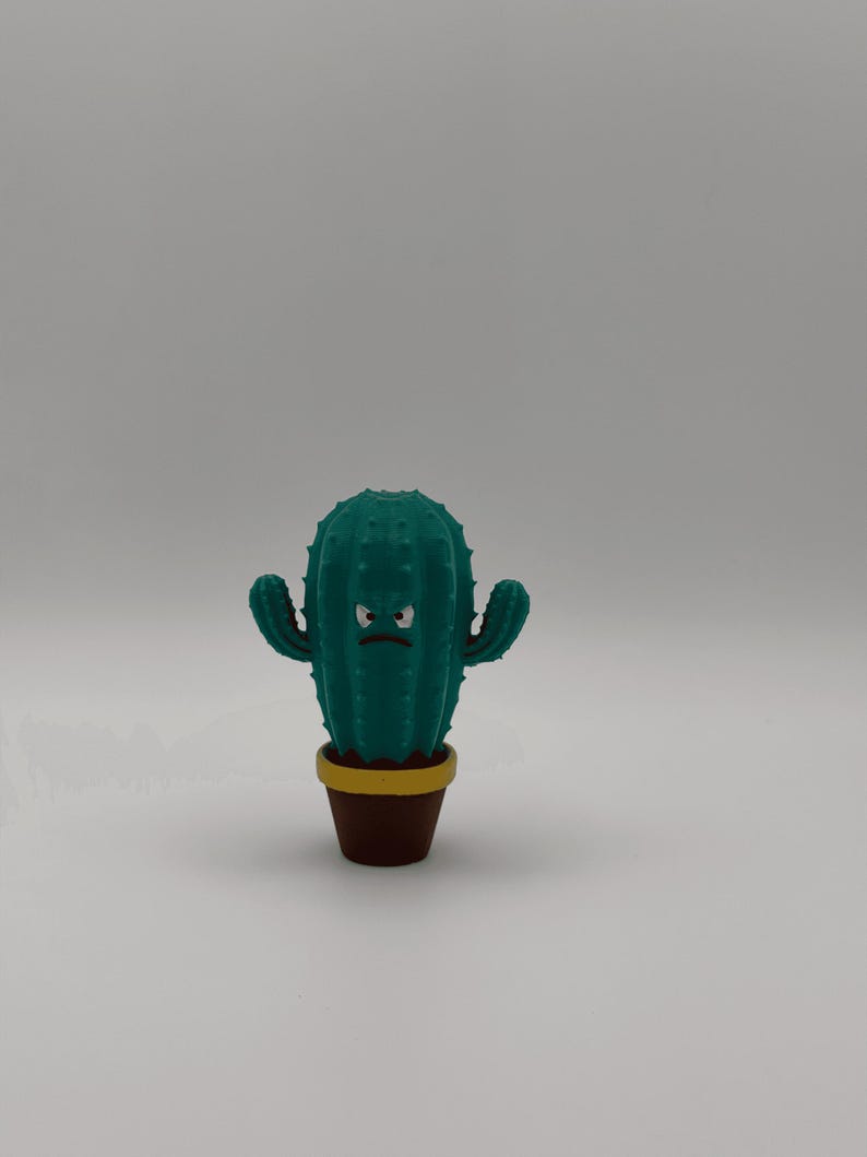 Cute Kawaii Cactus Figures 3D Printed Hand Painted Collection Mini Desk Decor