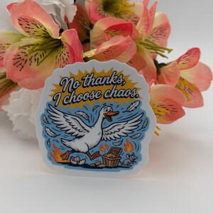 Funny Goose Chaos Vinyl Sticker