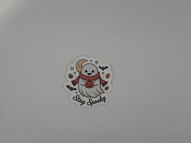 Cute Ghost Halloween Sticker Stay Spooky Decal