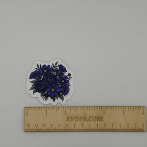 Purple Blue Floral Bouquet Sticker
