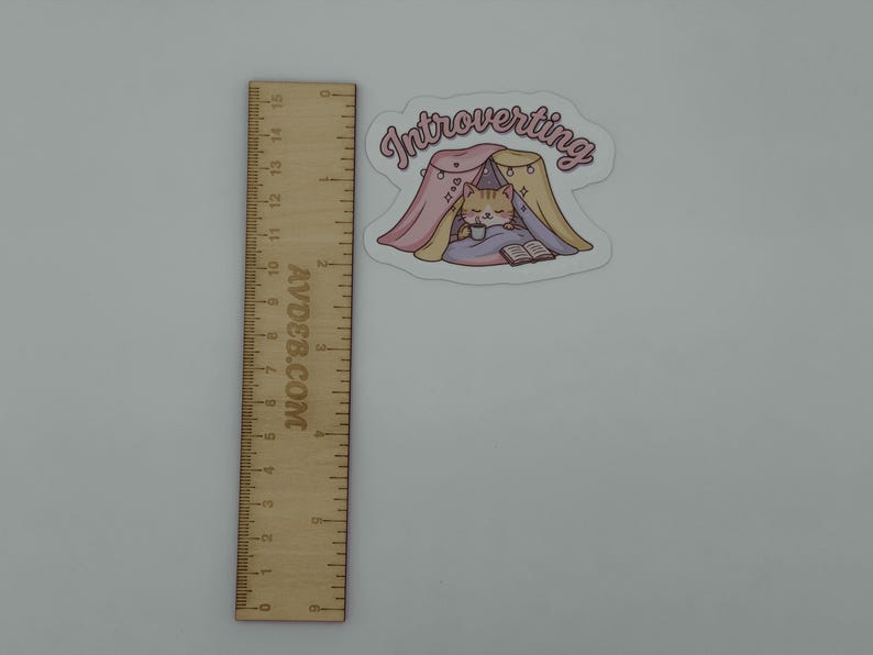 Introverting Cat Vinyl Sticker
