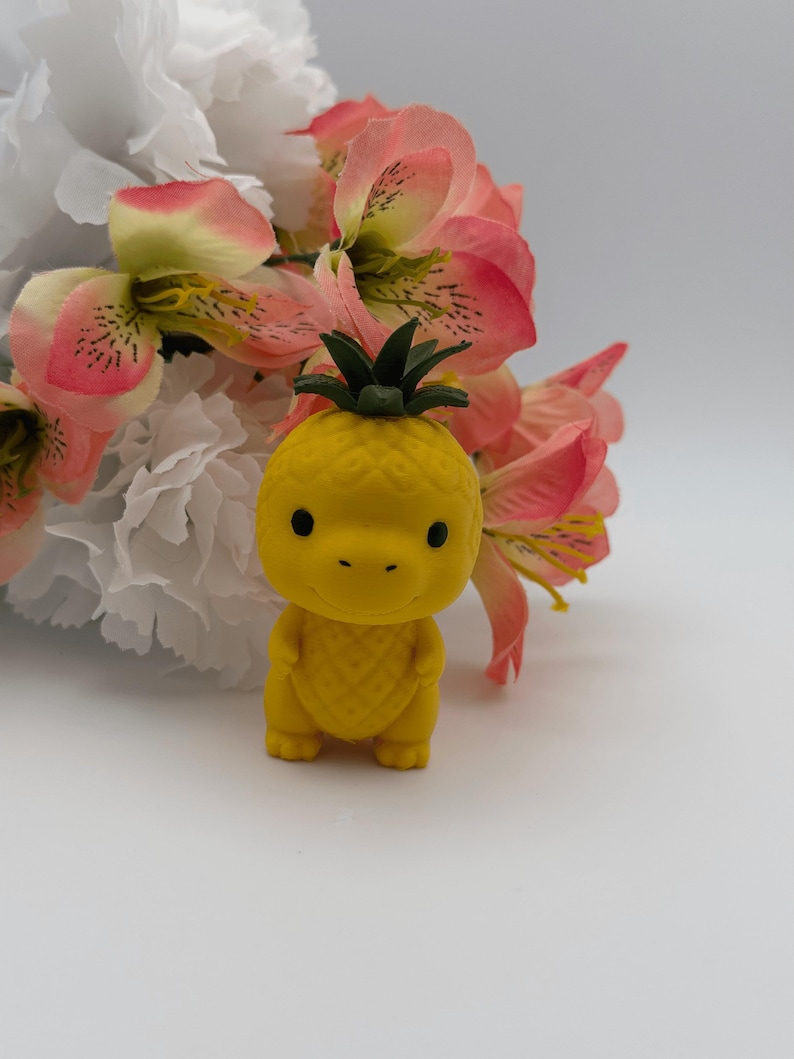 Pineapple Dino 3D Printed Figure – Hand-Painted PLA Collectible