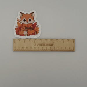 Cute Autumn Fox Vinyl Sticker