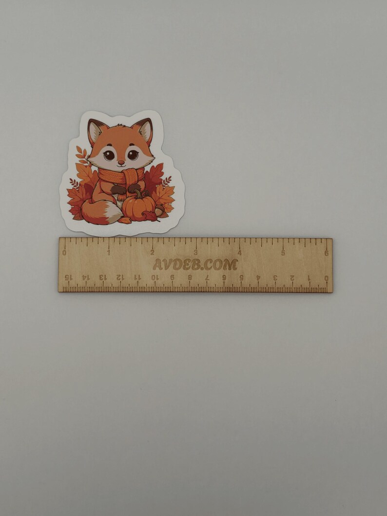 Cute Autumn Fox Vinyl Sticker