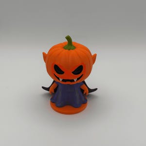 Pumpkin Vampire Figurine Halloween 3D Printed Decor