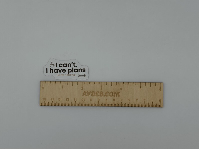 Funny Introvert Quote Vinyl Sticker I Can't Have Plans