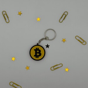 Bitcoin NFC Keychain 3D Printed Coin Charm