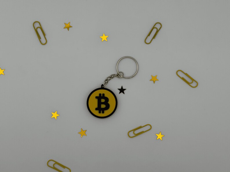 Bitcoin NFC Keychain 3D Printed Coin Charm