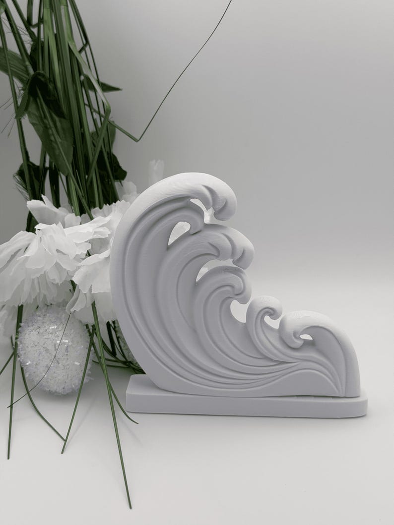 Ocean Wave Art Print Decor Sculpture
