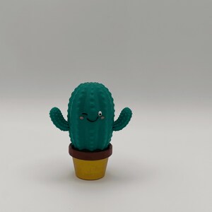 Cute Kawaii Cactus Figures 3D Printed Hand Painted Collection Mini Desk Decor