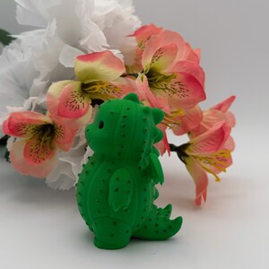 Cactus Dino Figurine – Hand-Painted 3D Printed PLA