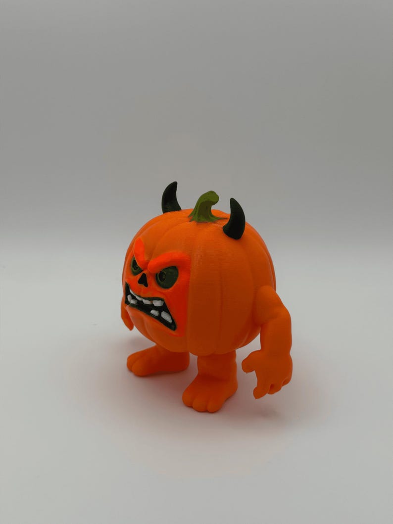 Pumpkin Monster Figurine Halloween 3D Printed Decor