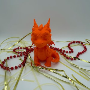 Cute Baby Dragon Figurine 3D Printed PLA Statue