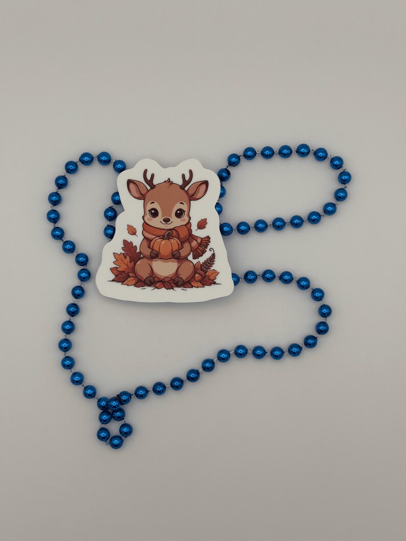 Cute Autumn Deer Vinyl Sticker