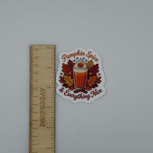 Pumpkin Spice Latte Vinyl Sticker - Cute Fall Laptop Decal