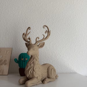 Mystic Deer | Elegant Fantasy 3D Printed Figurine | Magical Woodland Decor