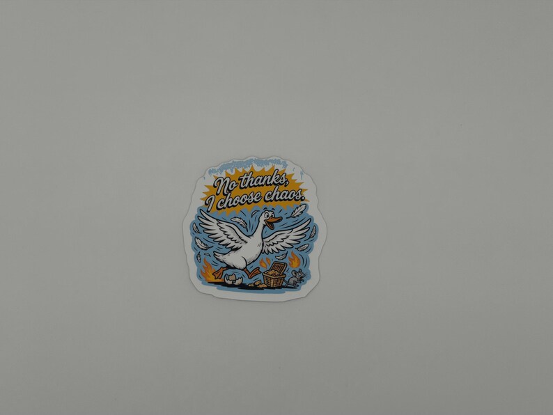 Funny Goose Chaos Vinyl Sticker