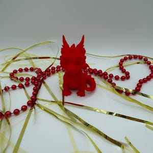 Cute Baby Dragon Figurine 3D Printed PLA Statue
