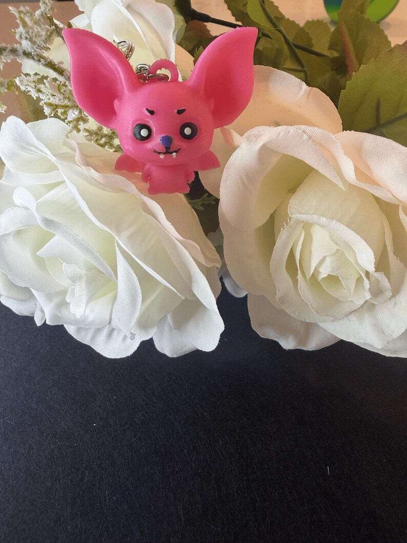 Cute Bat Character Keychain – 3D Printed PLA Charm