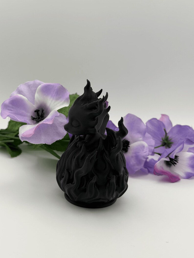 Gothic Dragon Flame Figurine 3D Printed PLA Decor