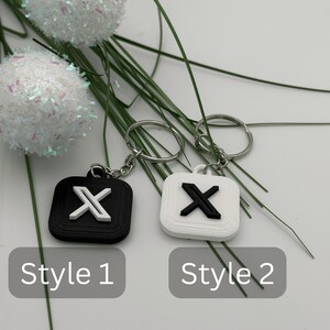 Custom X (Twitter) NFC Keychain 3D Printed