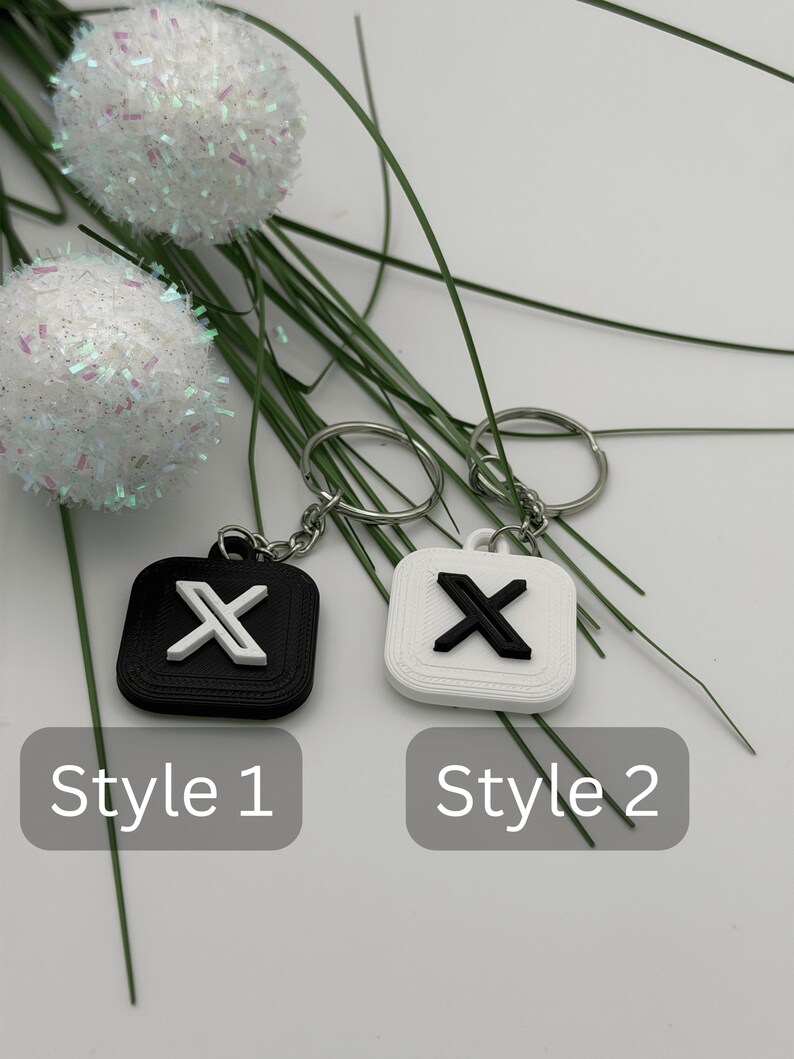 Custom X (Twitter) NFC Keychain 3D Printed