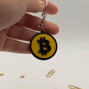 Bitcoin NFC Keychain 3D Printed Coin Charm