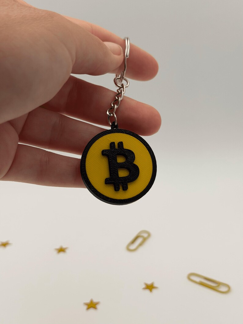 Bitcoin NFC Keychain 3D Printed Coin Charm