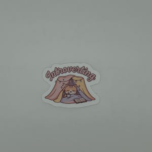 Introverting Cat Vinyl Sticker