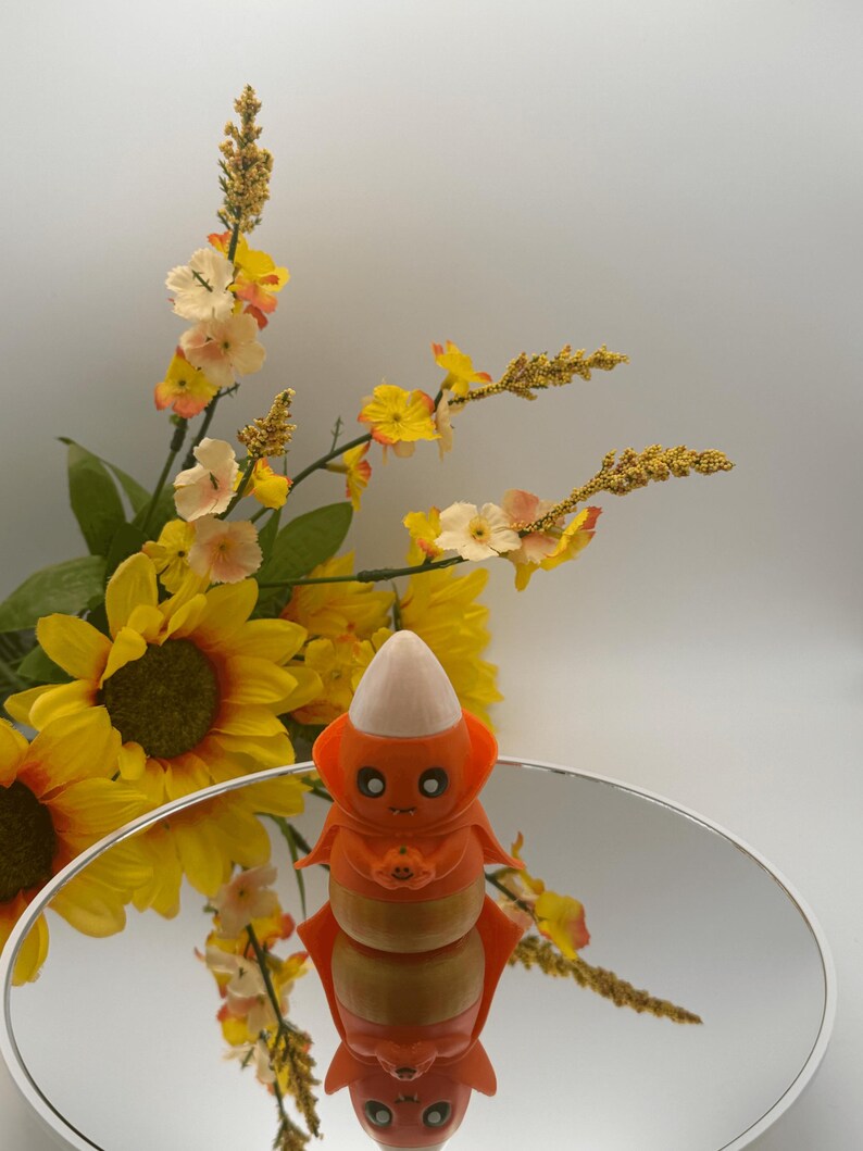 Candy Corn Vampire Figure – 3D Printed Halloween Decor