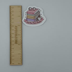 Just One More Chapter Book Stack Vinyl Sticker