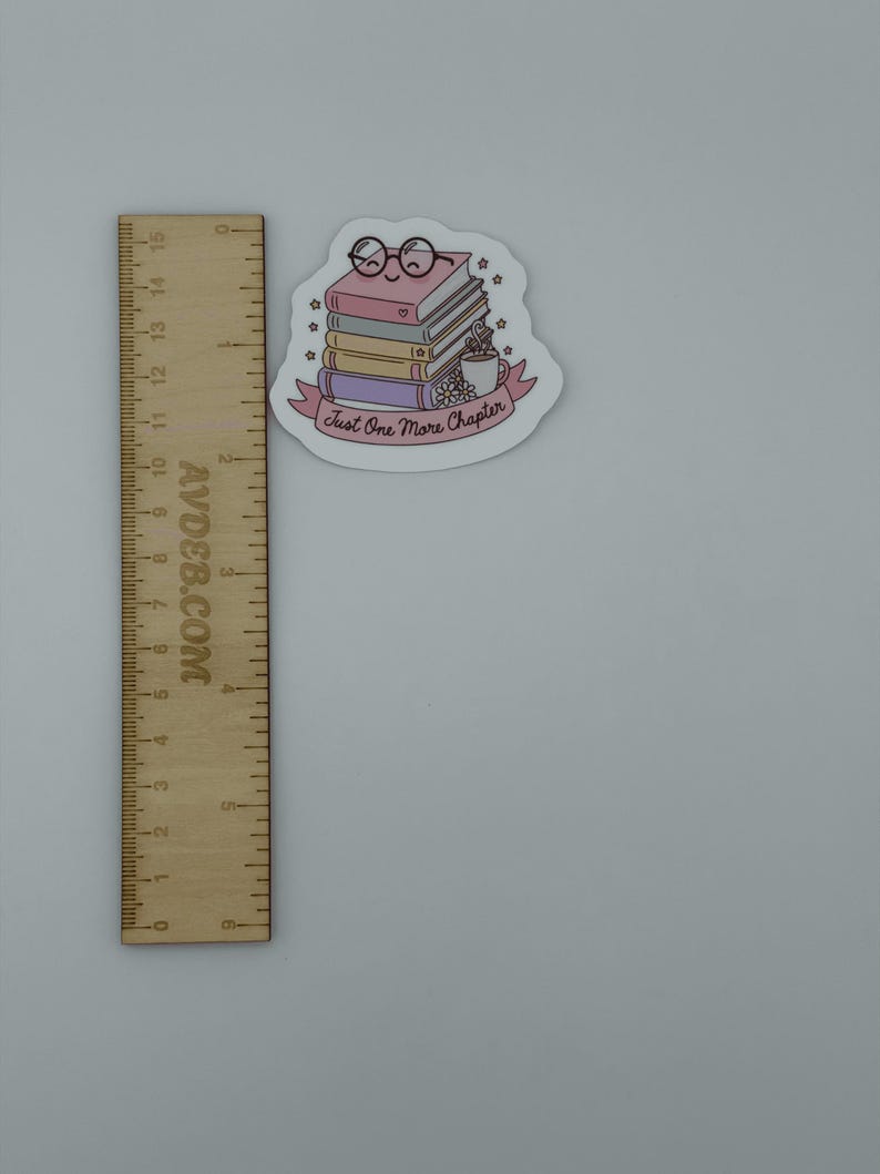 Just One More Chapter Book Stack Vinyl Sticker
