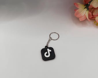 TikTok NFC Keychain | 3D Printed Key Ring | Tap to Follow Social Media Tag | Creator Gift | Streamer Influencer Accessory