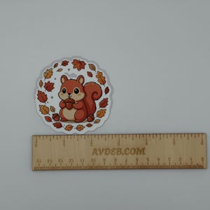 Cute Autumn Squirrel Vinyl Sticker