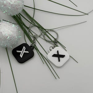 Custom X (Twitter) NFC Keychain 3D Printed