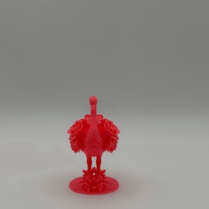 Floral Flamingo Decor Figure 3D Printed Sculpture