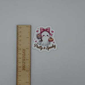 Cute Ghost Vinyl Sticker - Kawaii Halloween Pastel Pretty and Spooky