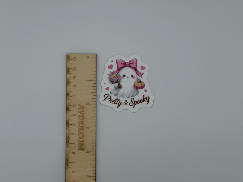Cute Ghost Vinyl Sticker - Kawaii Halloween Pastel Pretty and Spooky