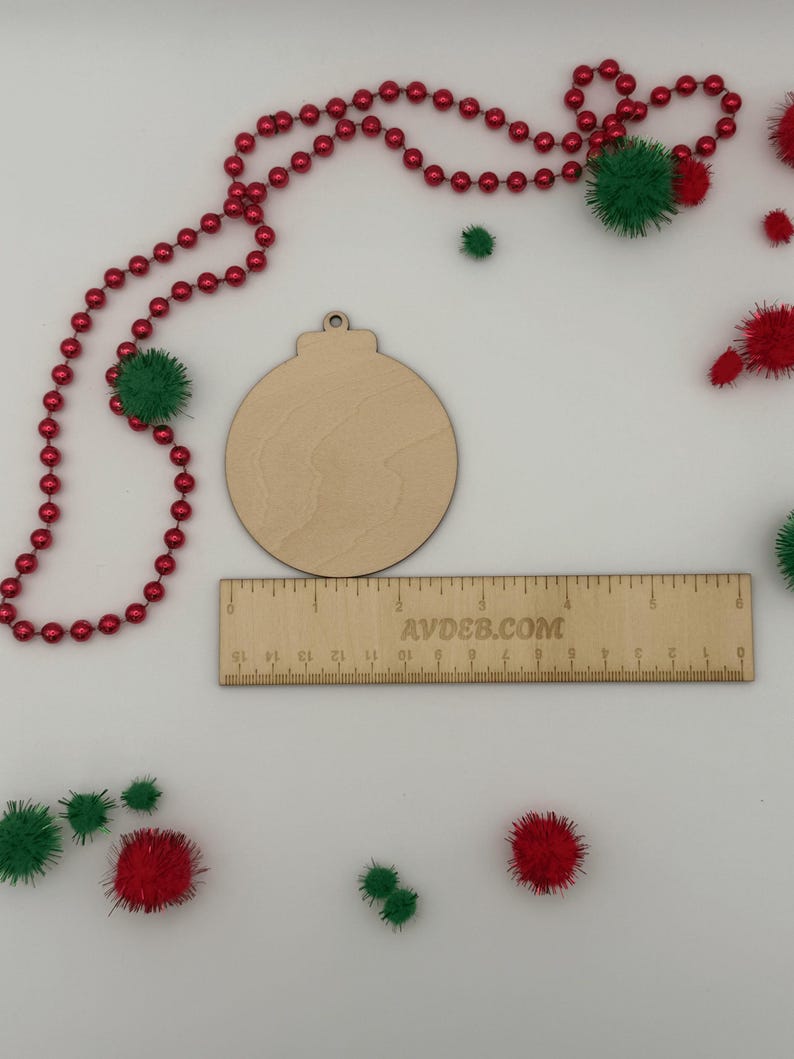 Unfinished Wood Round Christmas Ornament Blanks, DIY Craft Supplies, Holiday Decor