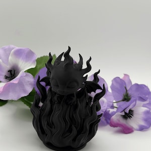 Gothic Dragon Flame Figurine 3D Printed PLA Decor