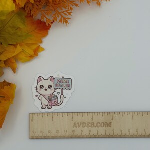 Cute Meme Dealer Cat Vinyl Sticker
